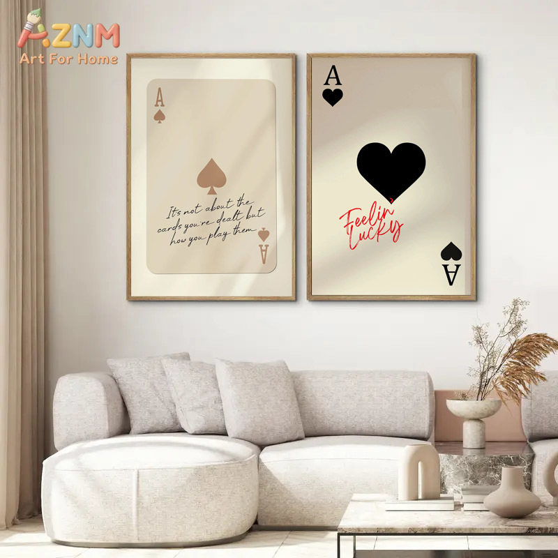 Retro Poster Gaming - AZNM Ace of Spades Feeling Lucky