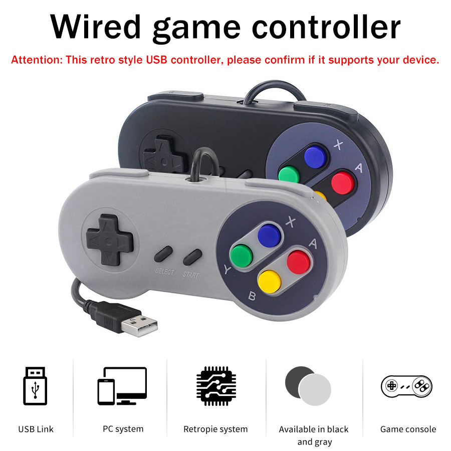 Raspberry Pi Retropie - 1-2 pcs SNES USB Controller Retro