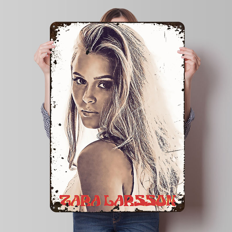 Retro Poster Gaming - Zara Larsson Poster Customized Vintage Metal