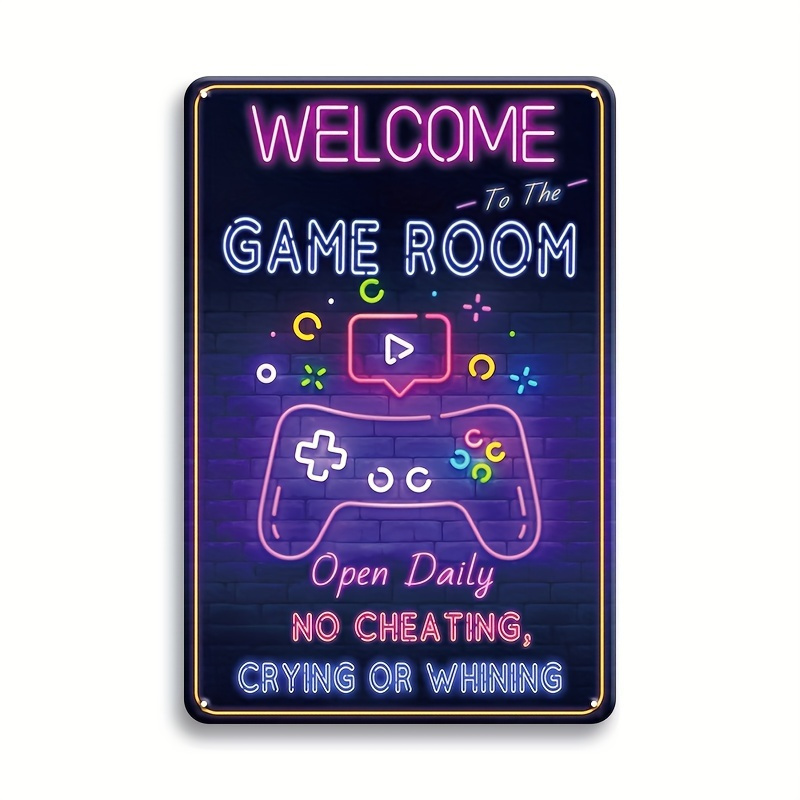 Retro Gaming Logo - Welcome to the Game Room Metal