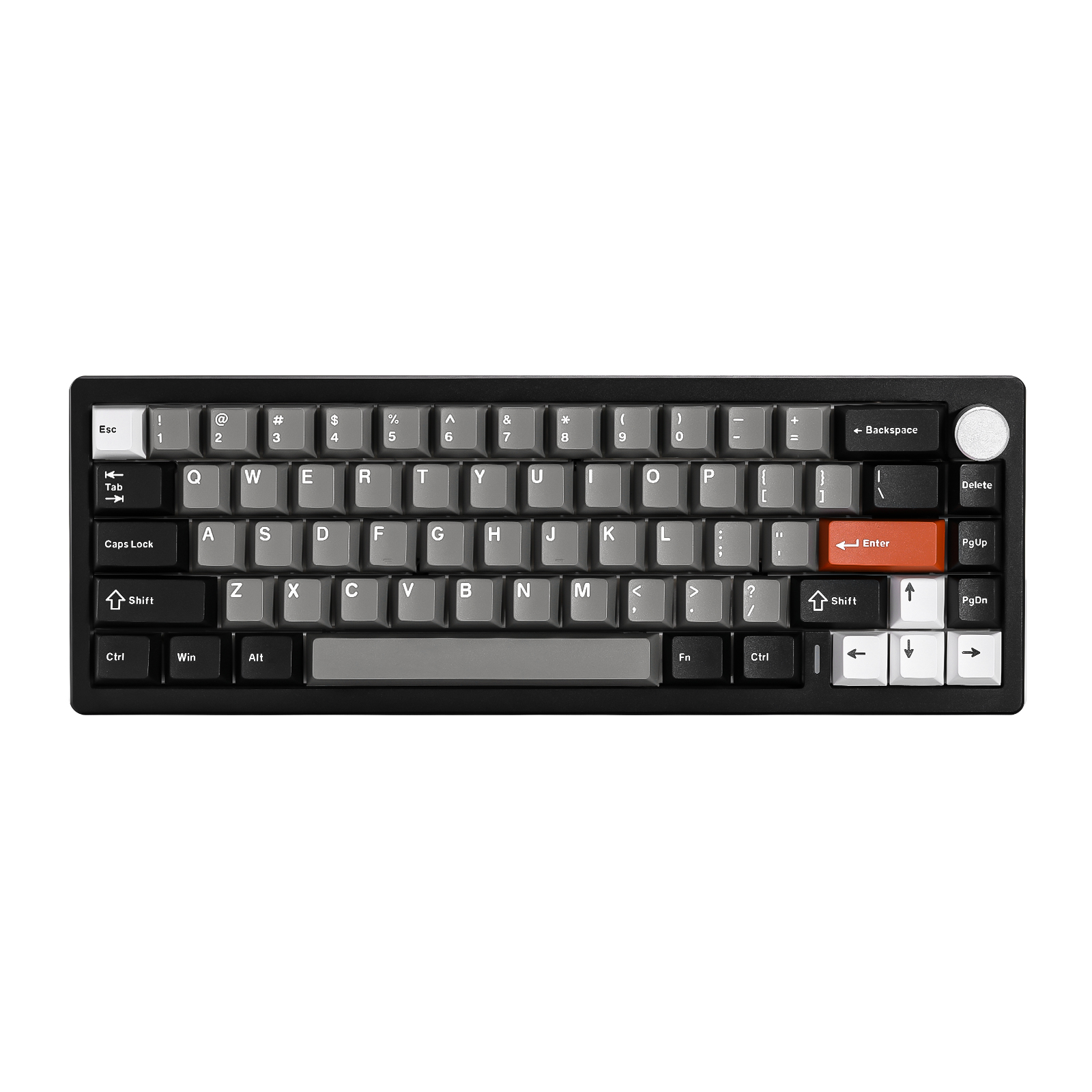 Retro Gaming Keyboard - YUNZII AL68 Black QMK/VIA Mechanical Keyboard,