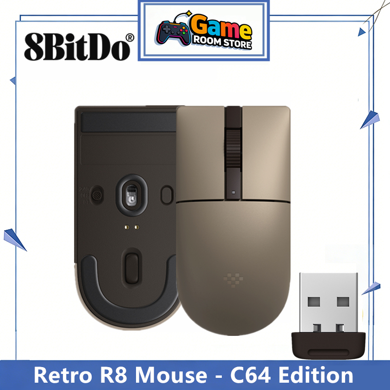 Retro Gaming Keyboard - 8BitDo Retro R8 Mouse - C64