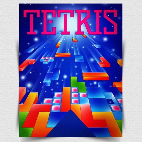 Retro Poster Gaming - TETRIS METAL SIGN PLAQUE - Retro
