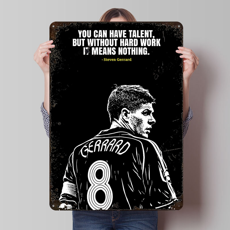 Steven Gerrard Quote Metal Pos - đánh giá và giá Retro Poster Gaming