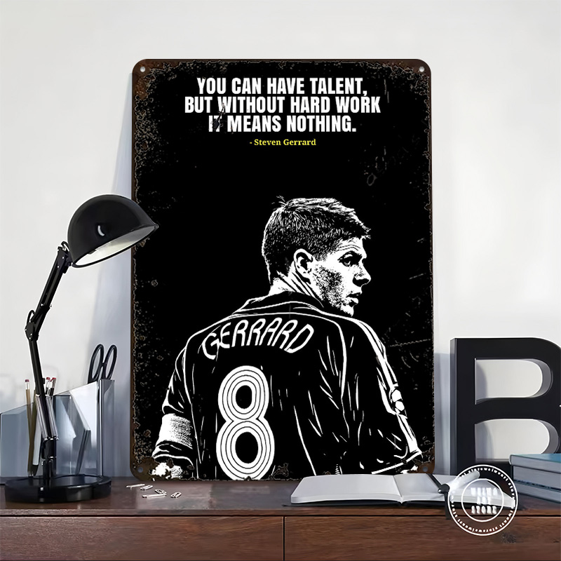 Steven Gerrard Quote Metal Pos - đánh giá và giá Retro Poster Gaming