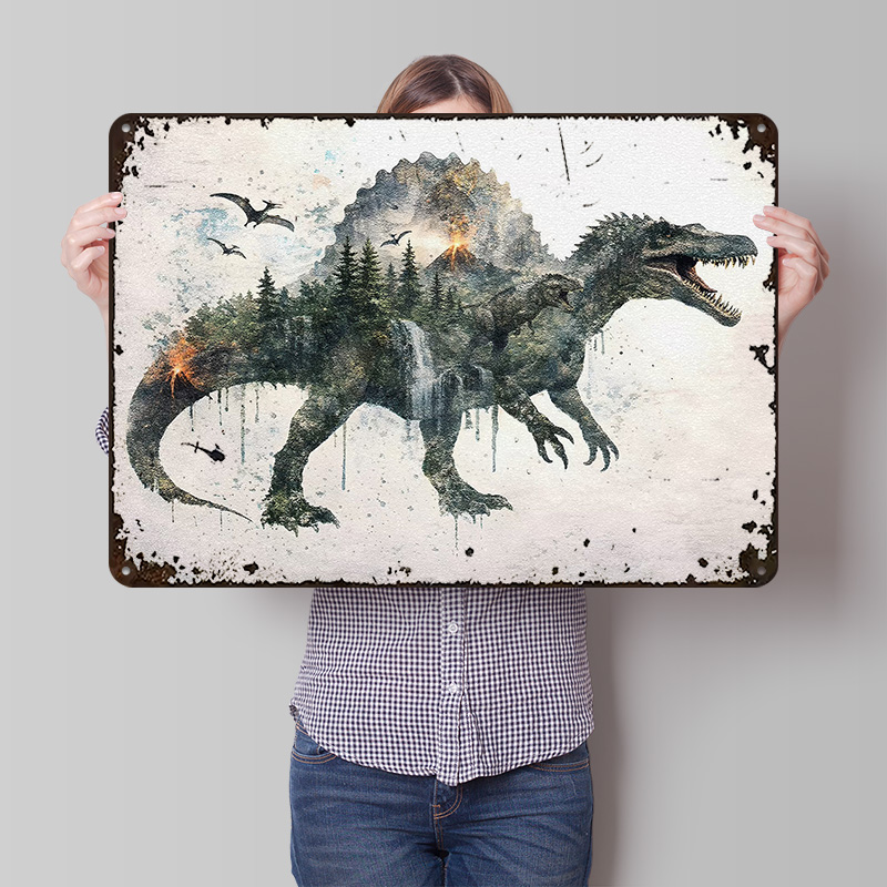 Spinosaurus Metal Poster Custo - đánh giá và giá Retro Poster Gaming
