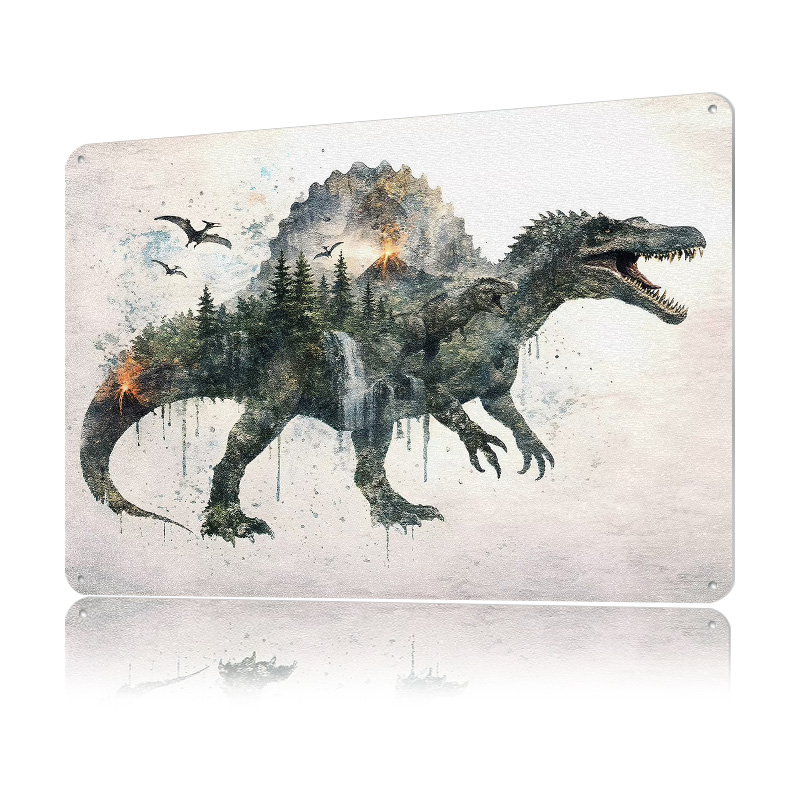 Spinosaurus Metal Poster Custo - đánh giá và giá Retro Poster Gaming