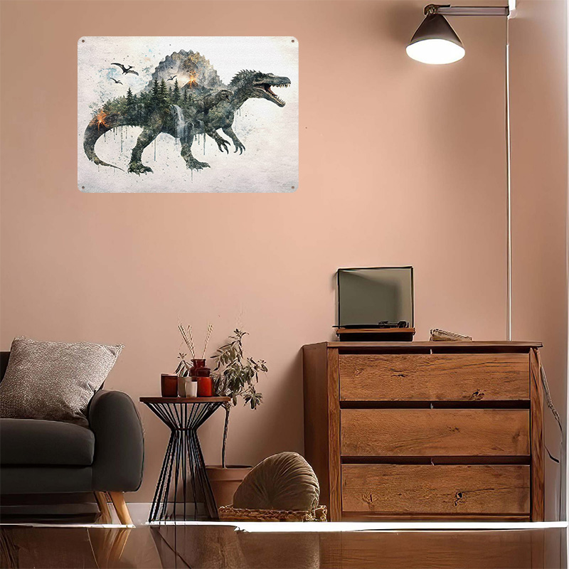 Spinosaurus Metal Poster Custo - đánh giá và giá Retro Poster Gaming