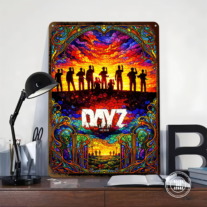 DayZ Stained Glass Tinplate Po - đánh giá và giá Retro Poster Gaming