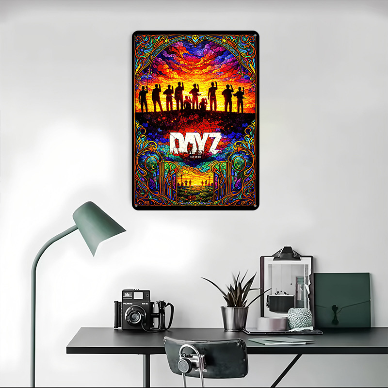 DayZ Stained Glass Tinplate Po - đánh giá và giá Retro Poster Gaming