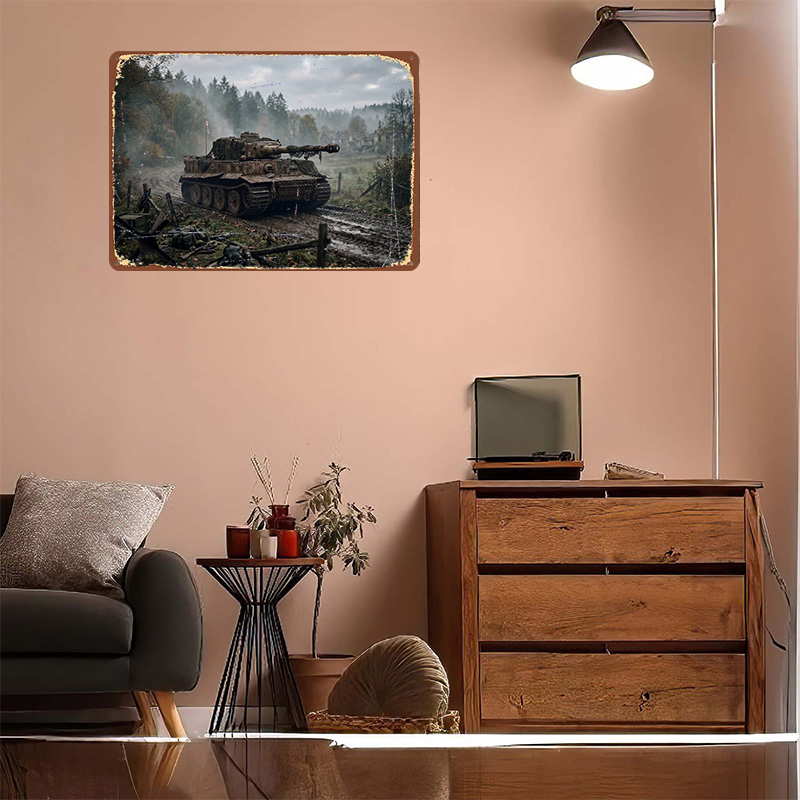 Tiger Tank in Muddy Landscape  - đánh giá và giá Retro Poster Gaming