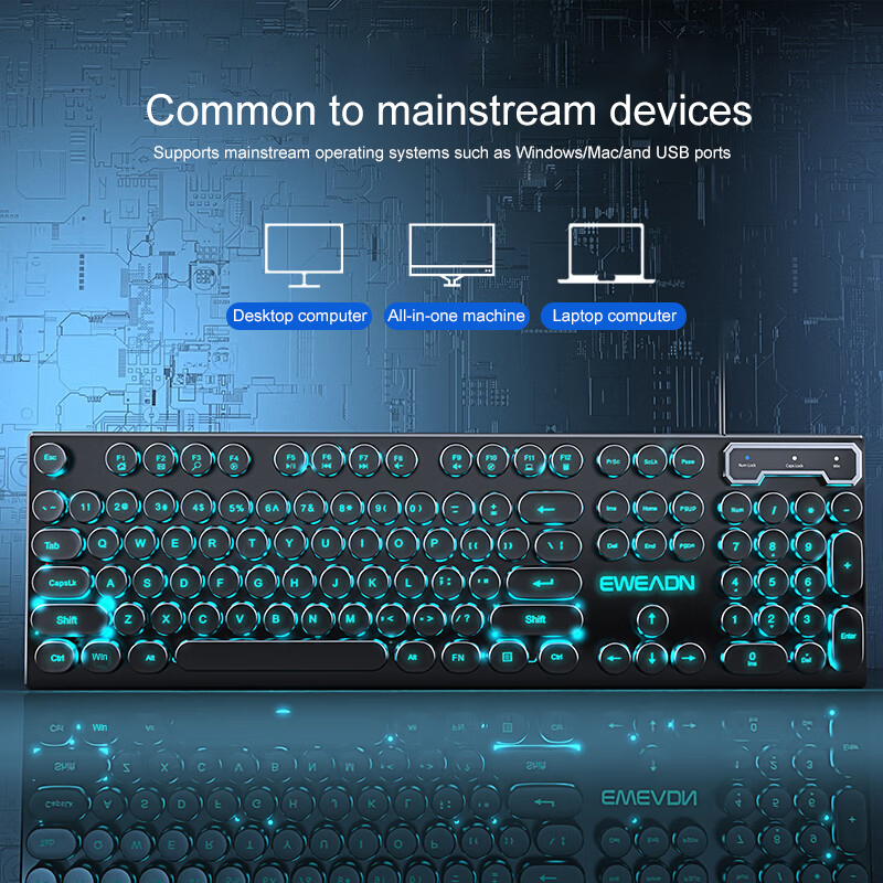 EWEADN Typewriter Gaming Keybo - đánh giá và giá Retro Gaming Keyboard