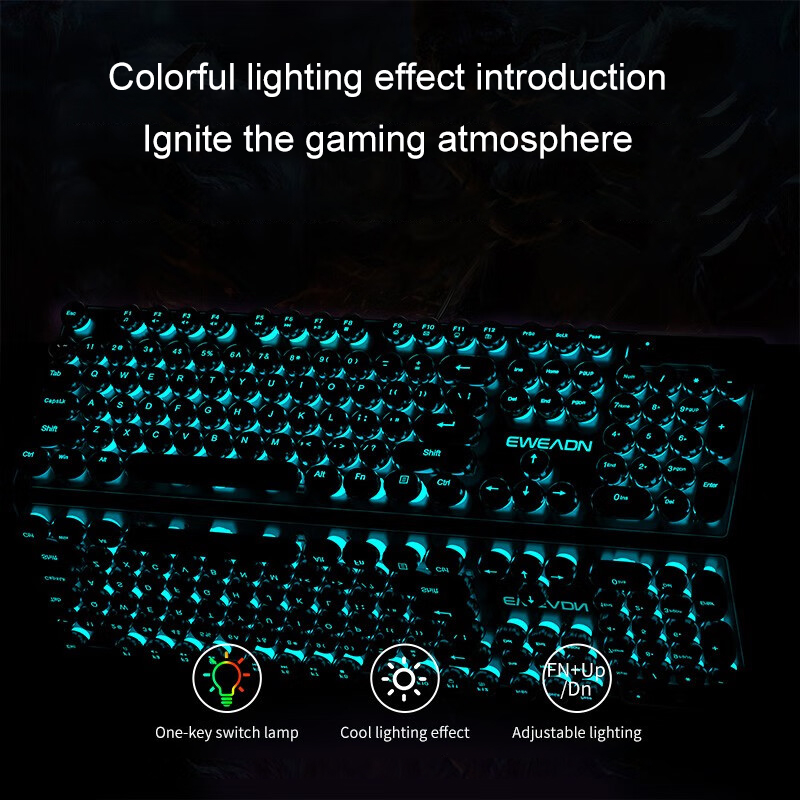 EWEADN Typewriter Gaming Keybo - đánh giá và giá Retro Gaming Keyboard