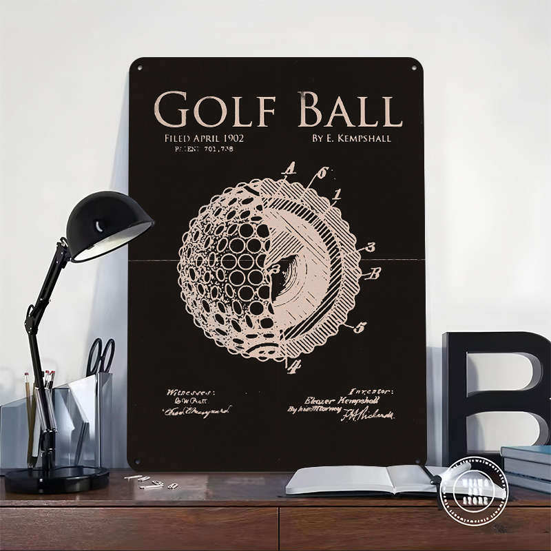Golf Ball Patent Drawing Metal - đánh giá và giá Retro Poster Gaming