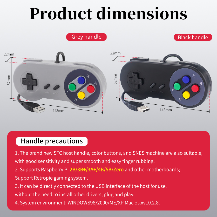 USB Retro Gamepad for PC NESPi - đánh giá và giá Raspberry Pi Retropie